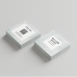 Tarjeta De Visita Cuadrada Diseño cuadrado minimalista con código QR