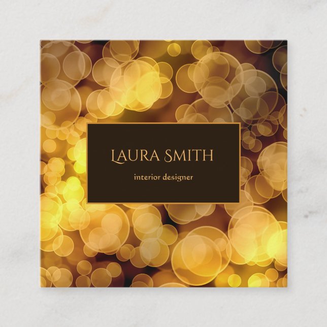 Tarjeta De Visita Cuadrada Diseño de la pendiente del estilo de Bokeh (Anverso)
