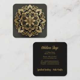 Tarjeta De Visita Cuadrada Diseño de Mandala