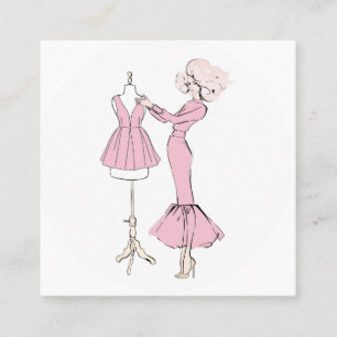 Tarjeta De Visita Cuadrada  Diseño de moda