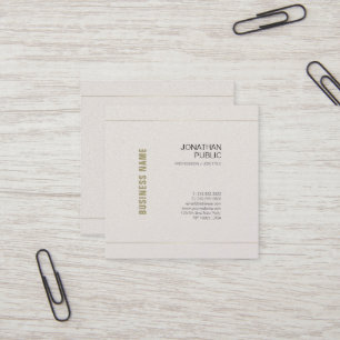 Tarjeta De Visita Cuadrada Diseño de Moda profesional Elegante y moderno Lujo