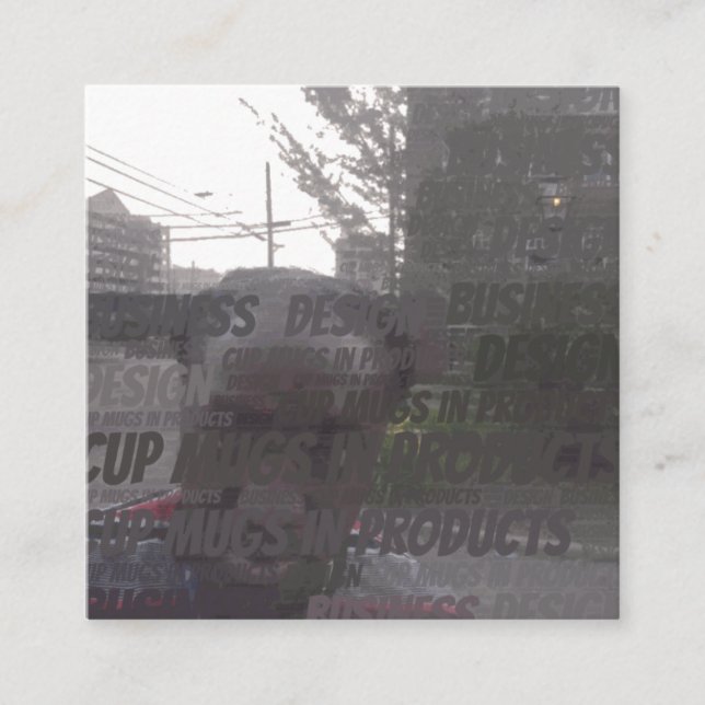 Tarjeta De Visita Cuadrada diseño de producto (Anverso)