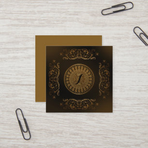 Tarjeta De Visita Cuadrada Diseño del viejo mundo
