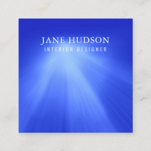 Tarjeta De Visita Cuadrada Diseño elegante limpio moderno lujoso luz azul