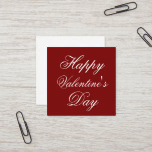 Tarjeta De Visita Cuadrada Diseño festivo del día de San Valentín