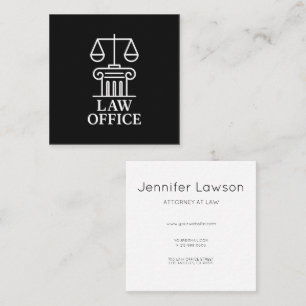 Tarjeta De Visita Cuadrada Diseño legal