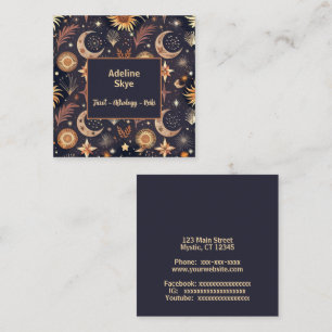 Tarjeta De Visita Cuadrada Diseño místico