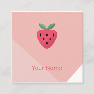 Tarjeta De Visita Cuadrada Diseño moderno de Strawberry Square