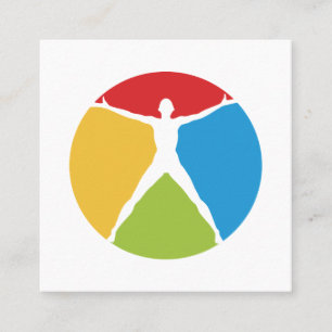 Tarjeta De Visita Cuadrada Diseño moderno del instructor de la aptitud