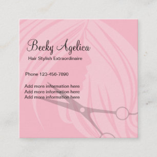 Tarjeta De Visita Cuadrada Diseño moderno elegante del pelo