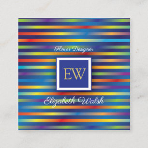 Tarjeta De Visita Cuadrada Diseño moderno minimalista con gradiente de colore