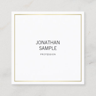 Tarjeta De Visita Cuadrada Diseño profesional elegante y elegante elegante co