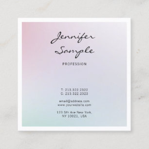 Tarjeta De Visita Cuadrada Diseño Profesional Moderno Creativo Elegante y de 