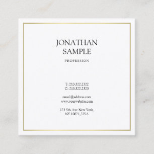 Tarjeta De Visita Cuadrada Diseño profesional moderno elegante creativo llano