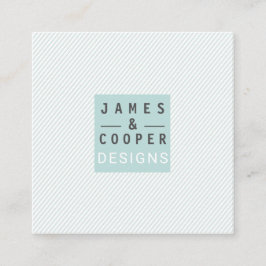 Tarjeta De Visita Cuadrada Diseños elegantes inclinados modernos de la raya