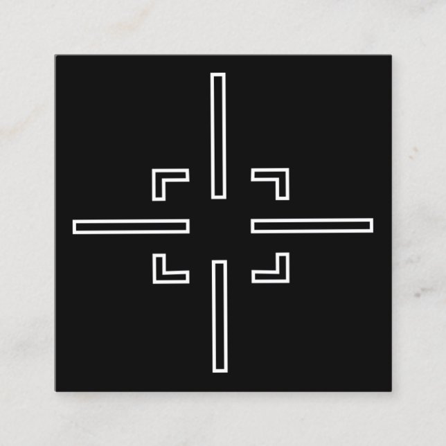 Tarjeta De Visita Cuadrada Disparos deportivos (Anverso)