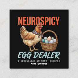 Tarjeta De Visita Cuadrada Distribuidor de Huevos Neuropicante Texturas Raras