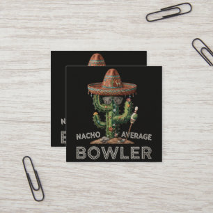 Tarjeta De Visita Cuadrada Diversión de bolos no promedio