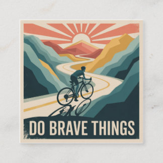Tarjeta De Visita Cuadrada Do Brave Things