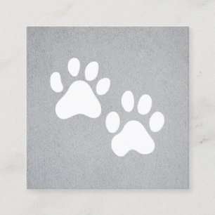 Tarjeta De Visita Cuadrada Dog Groomer   Formador   Paws