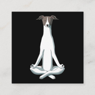 Tarjeta De Visita Cuadrada Dog Lover | Yoga Italiano Greyhound