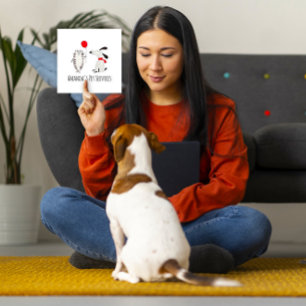 Tarjeta De Visita Cuadrada Dog Sitter Cat Sitter Servicios Mascotas Grooming