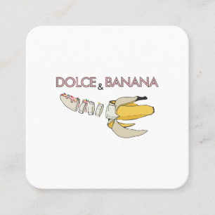 Tarjeta De Visita Cuadrada Dolce y banana