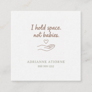 Tarjeta De Visita Cuadrada Doula simple elegante y elegante gracioso