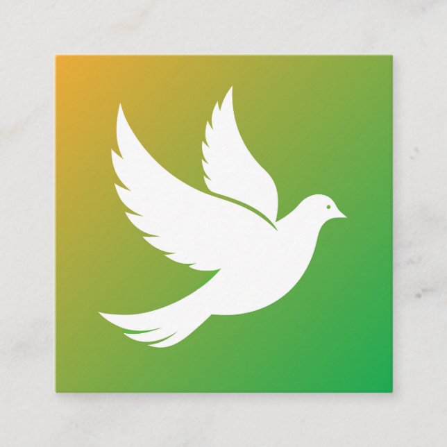 Tarjeta De Visita Cuadrada Dove Silhouette (Anverso)