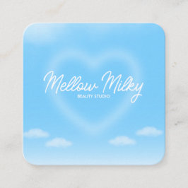 Tarjeta De Visita Cuadrada Dreamy Heart Cloud Sky