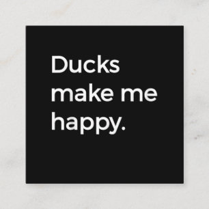 Tarjeta De Visita Cuadrada Duck Love I Love Mascota Ducks Duck Farmer