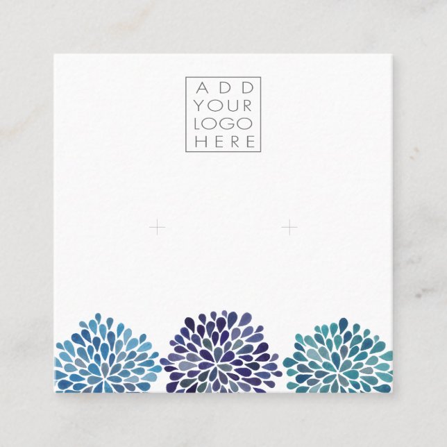 Tarjeta De Visita Cuadrada Earrings Backing Cards Add Your Own Logo (Anverso)
