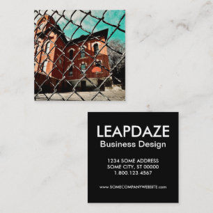 Tarjeta De Visita Cuadrada edificio histórico del galena feehan