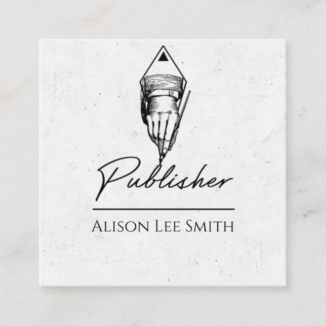 Tarjeta De Visita Cuadrada Editor (Anverso)