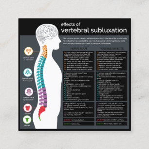 Tarjeta De Visita Cuadrada Efectos del Chiropractor vertebral del Subluxation
