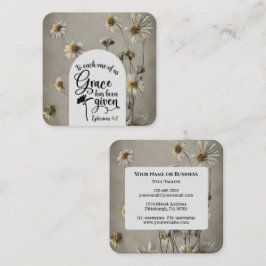 Tarjeta De Visita Cuadrada Efesios 4:7 A cada uno de nosotros se le da Biblia