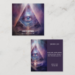 Tarjeta De Visita Cuadrada Eje Sagrado   Diseño del Tercer Ojo