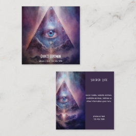 Tarjeta De Visita Cuadrada Eje Sagrado | Diseño Tercer Ojo