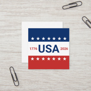 Tarjeta De Visita Cuadrada El 250 aniversario de los Estados Unidos 1776 2026