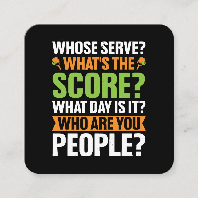 Tarjeta De Visita Cuadrada El amante de las bolas (Anverso)