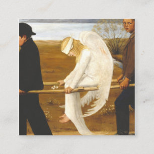 Tarjeta De Visita Cuadrada El Ángel Herido Por Hugo Simberg 1903