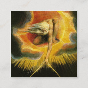 Tarjeta De Visita Cuadrada El Antiguo Día Pintando A William Blake