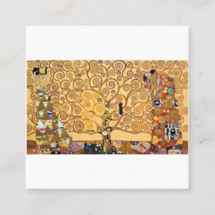 Tarjeta De Visita Cuadrada El Árbol De La Vida Gustav Klimt
