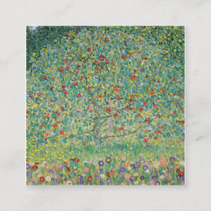 Tarjeta De Visita Cuadrada El árbol de manzanas Gustav Klimt
