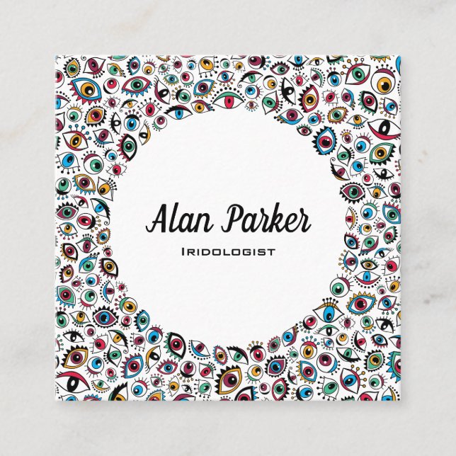 Tarjeta De Visita Cuadrada El arte moderno observa al oftalmólogo del (Anverso)
