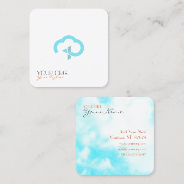 Tarjeta De Visita Cuadrada El camino de la cruz (Anverso / Reverso)