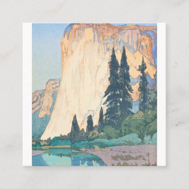 Tarjeta De Visita Cuadrada El Capitán Yosemite Serie Estadounidense Hiroshi (Anverso)