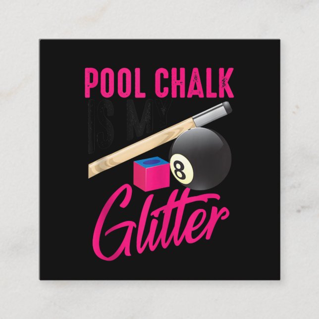 Tarjeta De Visita Cuadrada El Chalet De Piscina Cuta Es Mi Divertido Juego De (Anverso)