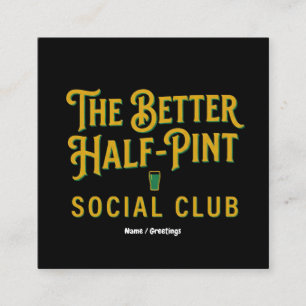 Tarjeta De Visita Cuadrada El Club Social Mejor Medio Pinta Pub Irlandés Vint