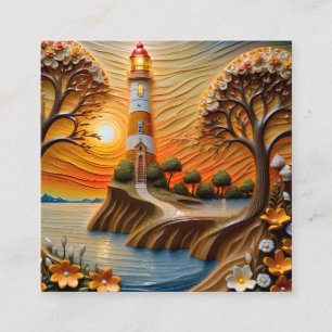 Tarjeta De Visita Cuadrada El cuadro es de madera tallada y está bañado